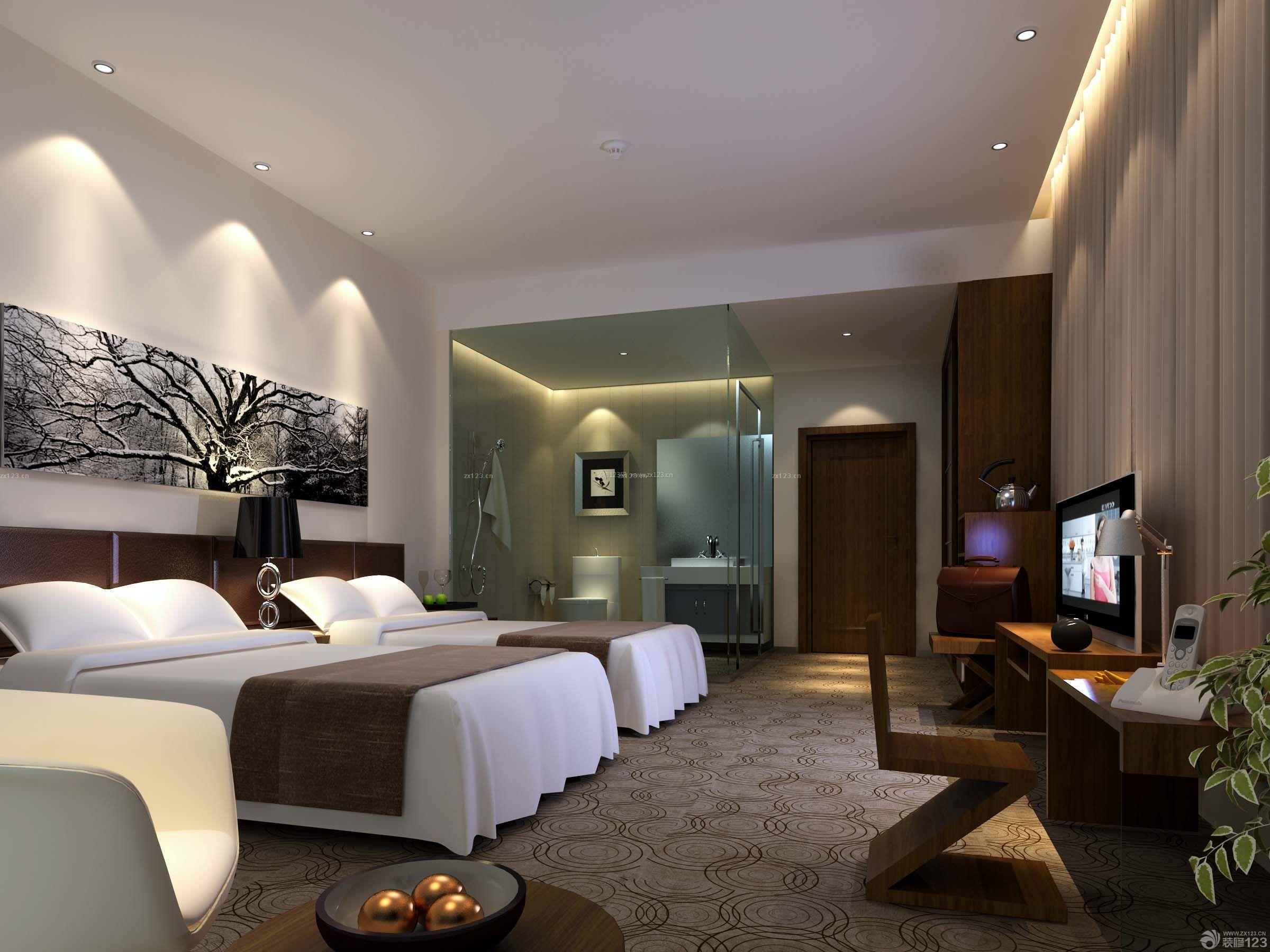 混搭五星级酒店客房照片设计图 – 设计本装修效果图