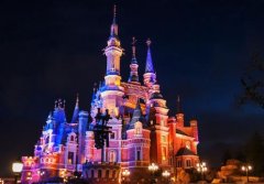 迪士尼城堡背景图(卡通上海迪士尼城堡)